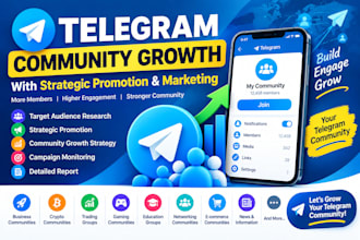grow your telegram community with organic promotion and marketing
