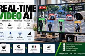 develop live video ai, real time detection, tracking and computer vision systems
