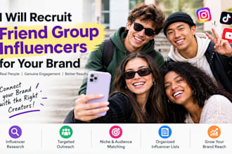 recruit friend group influencers for your brand