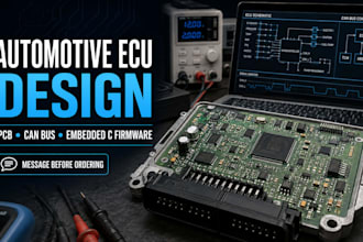 design automotive ecu pcb, schematic, can bus and firmware