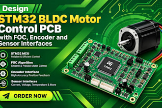design stm32 bldc motor control pcb with foc, encoder and sensor interfaces