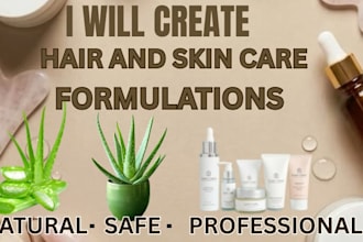 develop custom natural skincare formulations