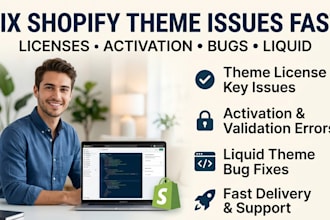 fix shopify theme license errors, activation issues and premium theme bugs quick