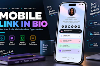 develop a clean mobile link in bio or coming soon page