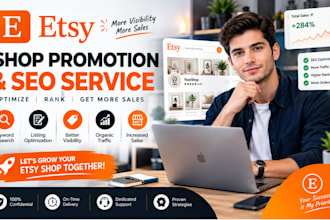 do esty shop promotion boost esty sales esty seo listing organic promotion