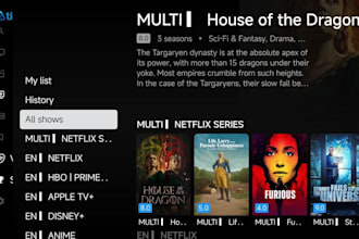 develop latest iptv app for android and IOS with admin panel