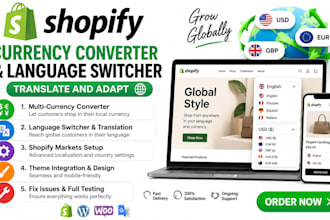 add a shopify currency converter and language switcher translate and adapt