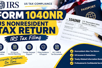 prepare and file US form 1040nr nonresident tax return