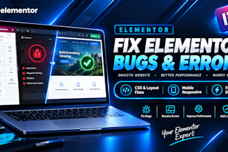 fix elementor bugs, responsive issues, and layout errors