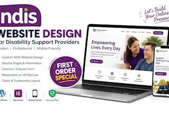 design a professional ndis disability support website for your business