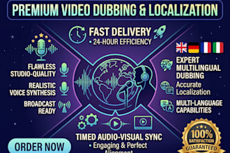 professionally dub your videos in multiple languages