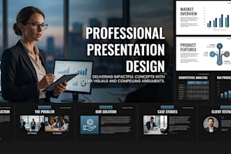 design a professional powerpoint sales presentation and marketing pitch deck