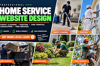 design carpet cleaning painting junk removal landscaping tree service website