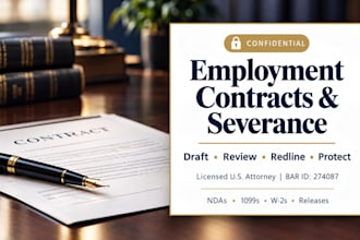 draft an employment contract or independent contractor agreement