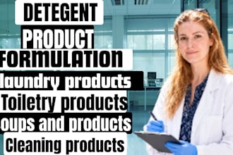 develop product formulations of detergents, laundry products