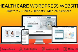 design a clinic, healthcare or medical wordpress website, relume library