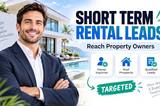 short term rental leads airbnb hosts property management vacation rental leads