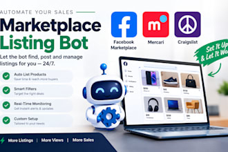setup facebook marketplace bot mercari bot, auto listing bot craigslist bot