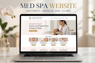 design med spa website, wellness clinic website, booking medical spa website