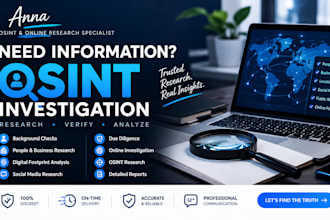 conduct professional osint research and online investigation