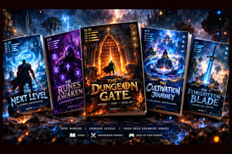 design a litrpg or progression fantasy book cover
