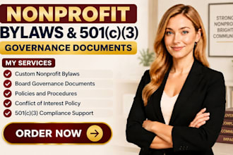 draft corporate nonprofit bylaws and 501c3 governance documents