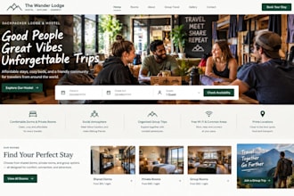 design squarespace hostel website backpacker lodge website group travel site