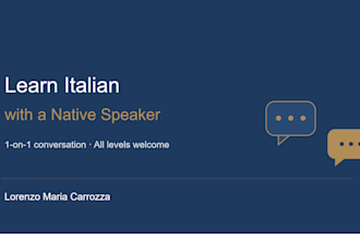 teach you italian through 1 on 1 conversation lessons