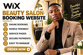design wix salon website wix booking website wix beauty website