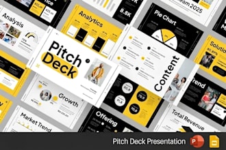 create powerpoint presentation design, sales pitch deck and investor pith deck
