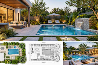 design swimming pool plan backyard landscape and outdoor space