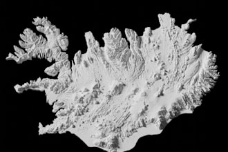 remodel terrain model from survey point, 3d building base on google point, stl