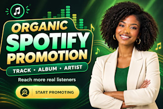 do organic spotify music promotion, album promotion, spotify track promtion