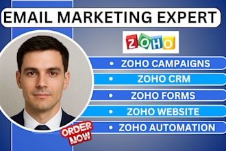 setup zoho campaigns, zoho form, zoho crm, zoho book, zoho desk, zoho website