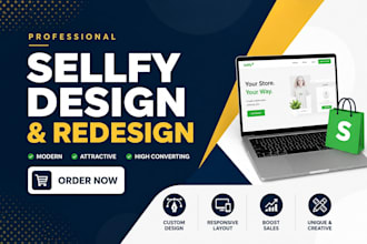 design, redesign and customize your sellfy store or website