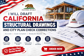draft california structural drawings and city plan check