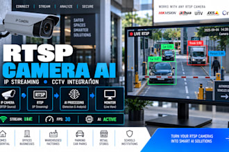 build rtsp camera ai, IP video streaming, cctv integration and video processing