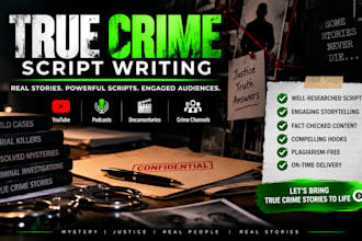 do true crime script and documentary