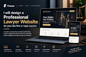 build real estate, author and law website for you on framer