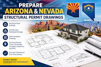 prepare arizona and nevada structural permit drawings
