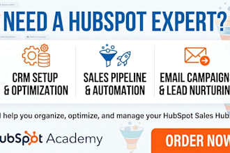 be your hubspot sales hub virtual assistant, CRM admin and automation expert