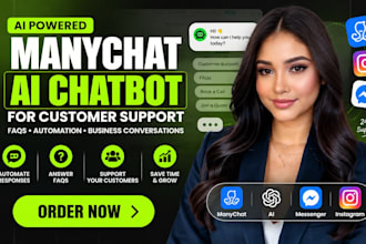 create manychat ai chatbot for customer support and automation