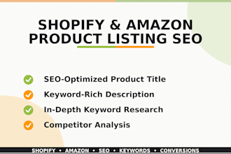 optimize shopify amazon product listing title description SEO optimization
