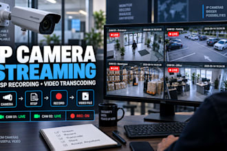 develop IP camera streaming, rtsp recording, video transcoding and cctv software