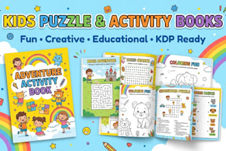 create UK printable kid activity books for home school holiday birthday activity