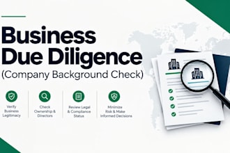 run a business due diligence check on any supplier or partner