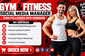 be gym social media manager fitness sport personal trainer marketing