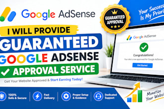 provide guaranteed google adsense approval service
