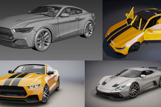 create game ready 3d vehicles, cars, fivem, custom game vehicle assets, gta v