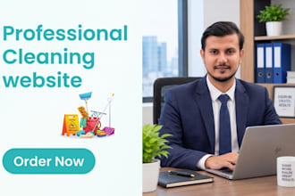 create a cleaning service website for house and office cleaning